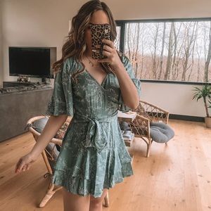 Princess Polly Teal Romper